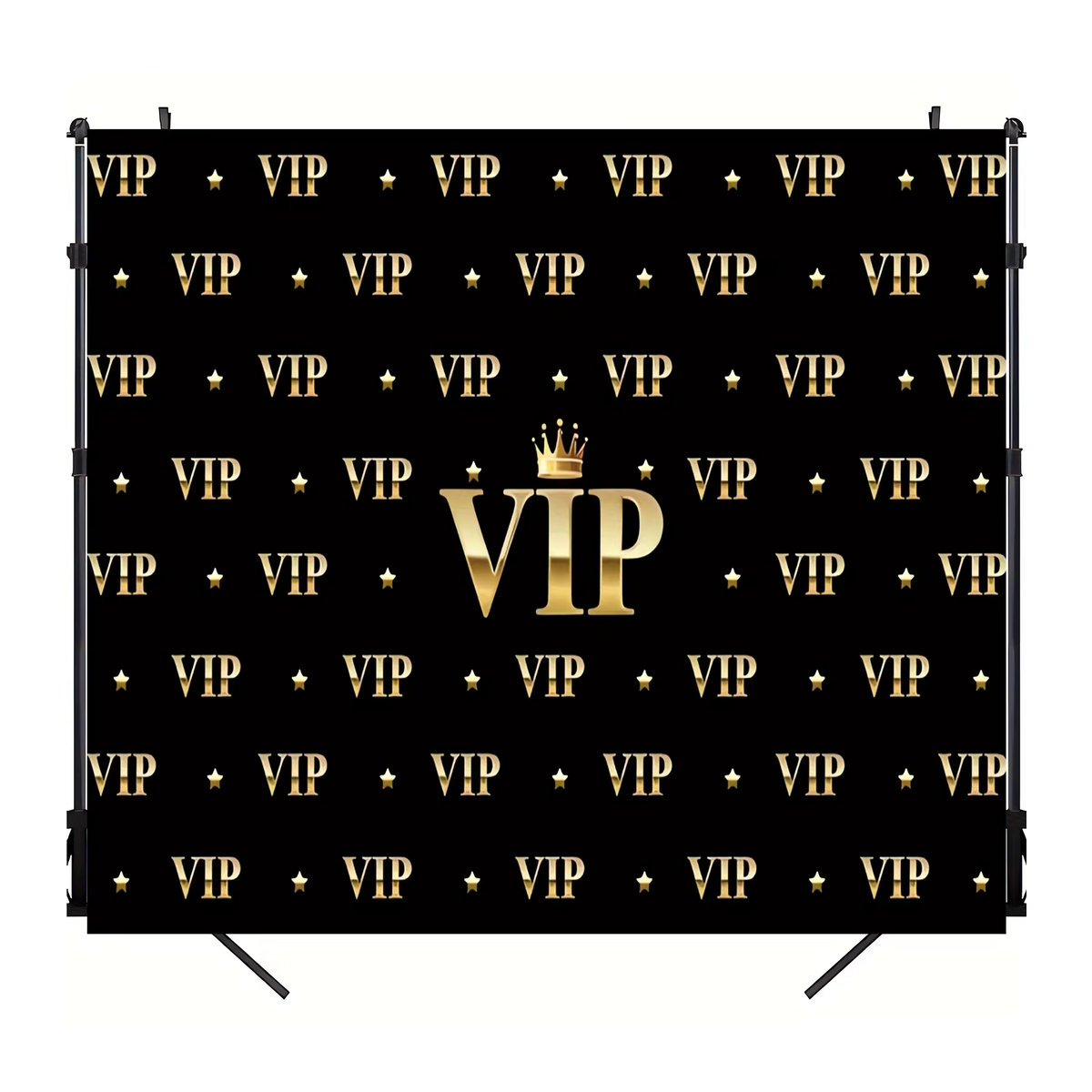 Fotohintergrund mit königlicher Krone in Schwarz-Gold für Abschlussball und Geburtstag, Rechteckig, B: 150 cm, H: 100 cm - Bild 4