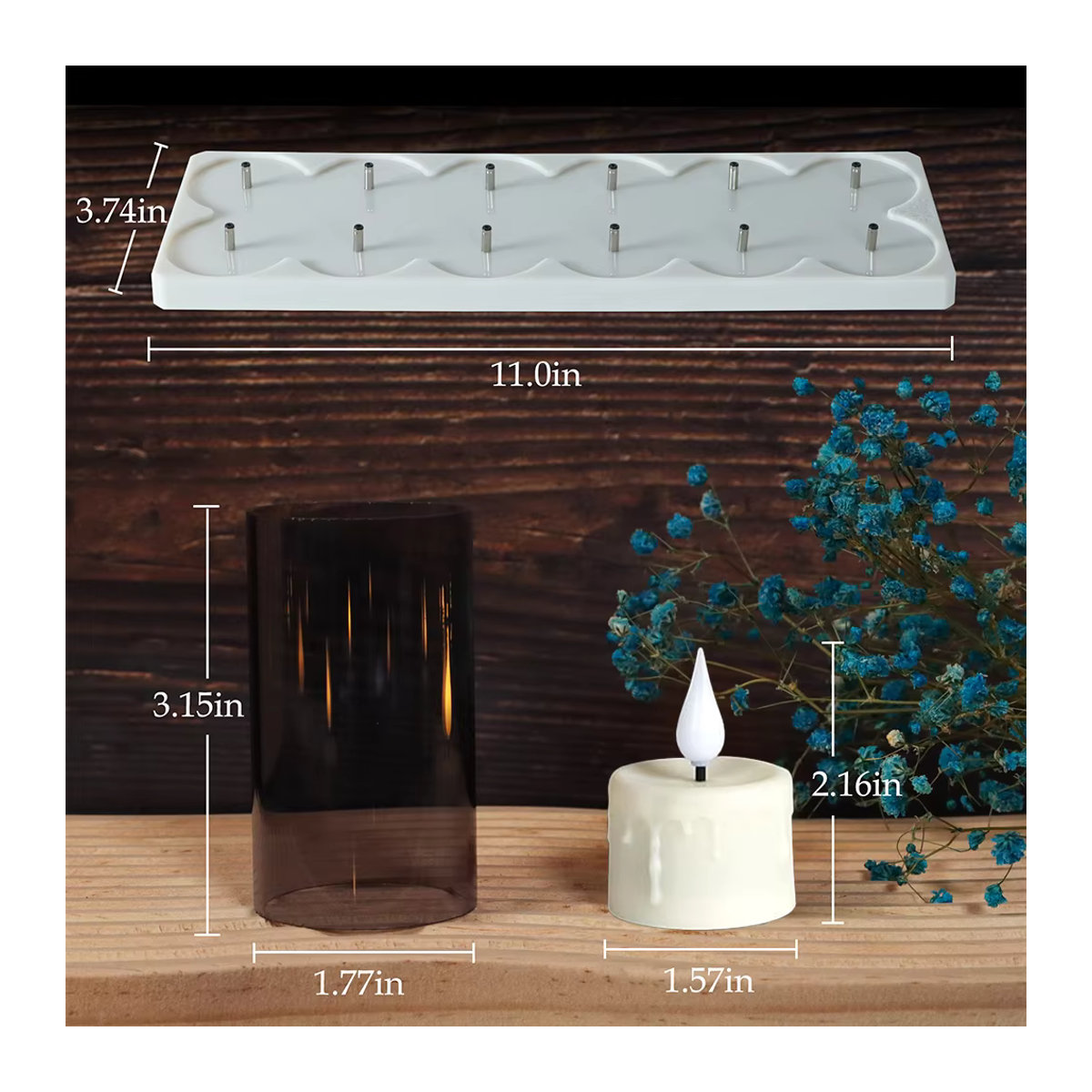 FPOO Wiederaufladbare LED-Teelichter in Weiß mit Fernbedienung und Timer, USB-elektrische flammenlose Kerzen für deine Heimdekoration - Bild 3