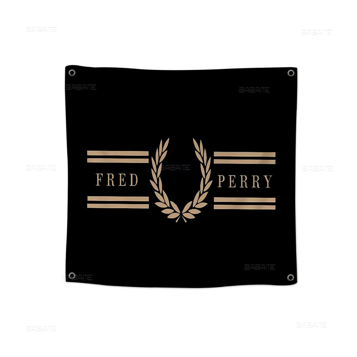 FRED PERRY Wandbehang Japanische Flagge in Schwarz als Textil-Kunstdruck für deine Heimdekoration - Bild 4