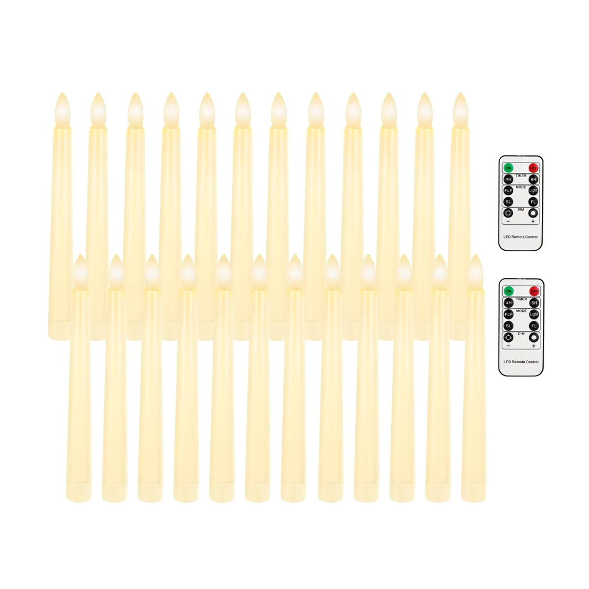 FREEPOWER LED-Tischleuchte in Weiß mit Timer und Fernbedienung, Flammenlose elektronische Stabkerzen für Party und Heimdekoration - Bild 6