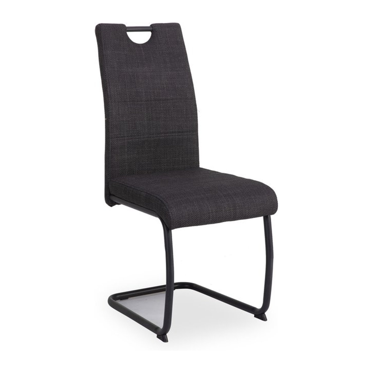 Freischwinger HARPER in Anthrazit mit Stoffbezug und Metallgestell B/H/T: 43 x 99 x 60 cm - Bild 1