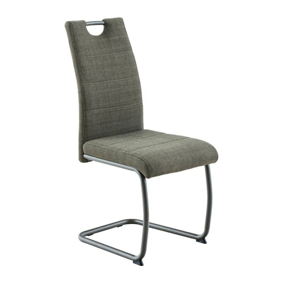 Freischwinger HARPER in Grün mit Stoffbezug und Metallgestell B/H/T: 43 x 99 x 60 cm - Bild 2