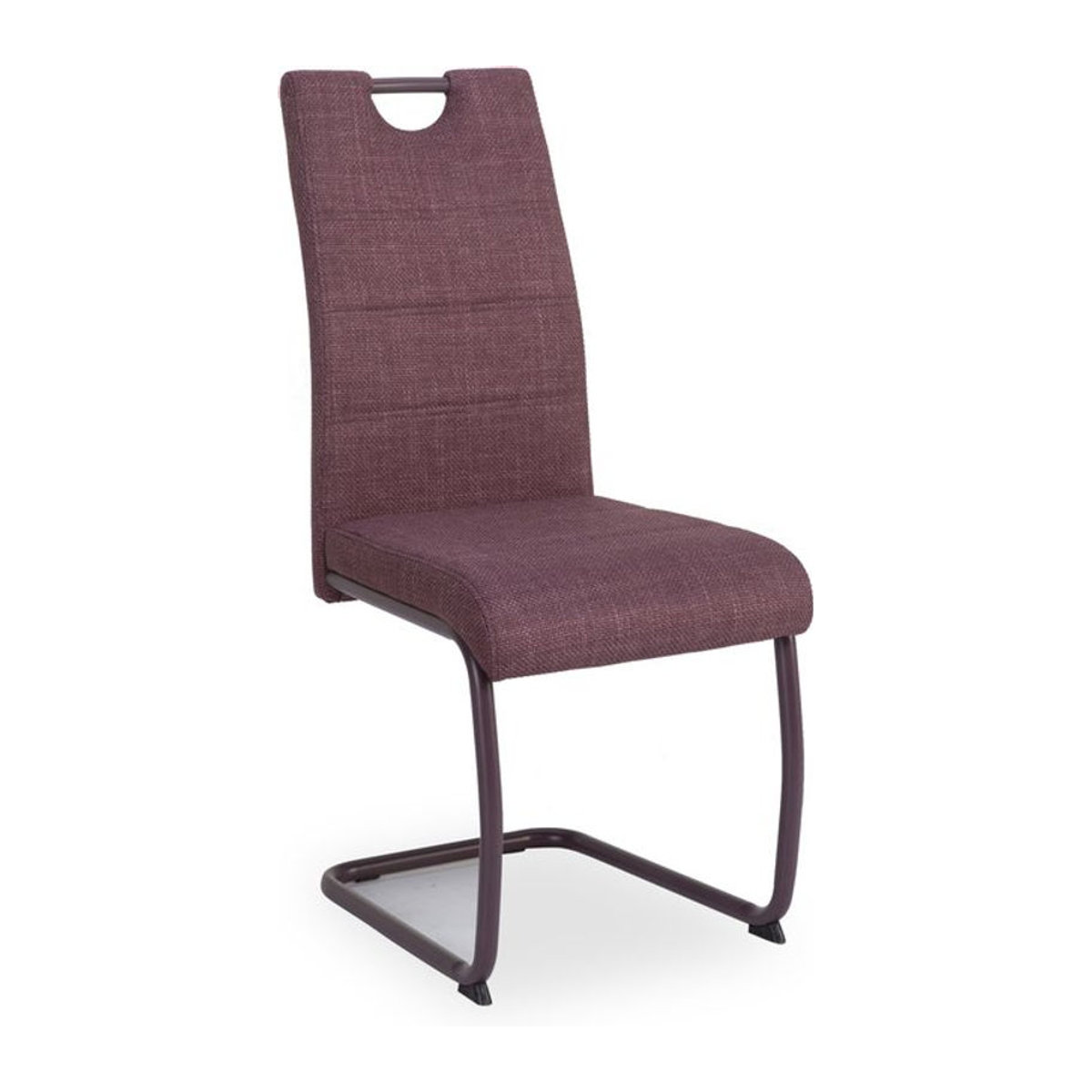 Freischwinger HARPER moderner Schwingstuhl aus Stoff und Metall in Rot und Rosa B/H/T: 43 x 99 x 60 cm - Bild 1