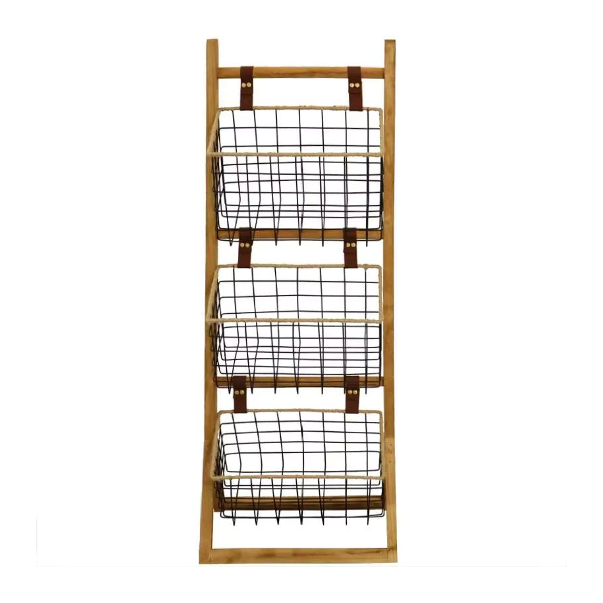 Freistehendes Bücherregal aus Massivholz in Natur im skandinavischen Design für dein Wohnzimmer - Bild 5
