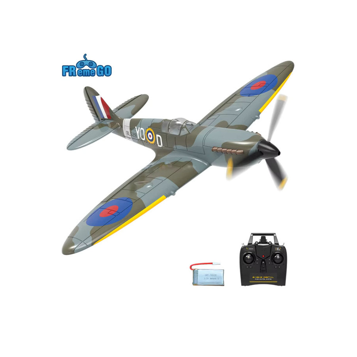 Fremego Spitfire RC Flugzeug 2,4G 4CH mit Xpilot Stabilisator und EPP Material, Bunt, Spannweite: 400 mm - Bild 7