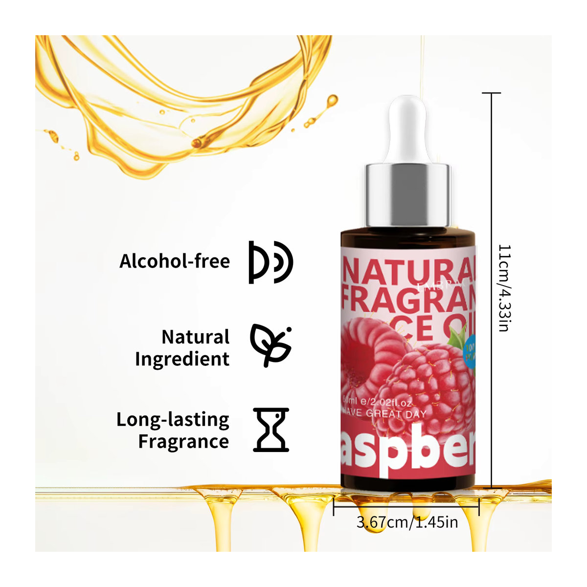 Fruchtiges Himbeeröl als ätherisches Obstöl für Diffusor und Aromatherapie, 60 ml - Bild 3