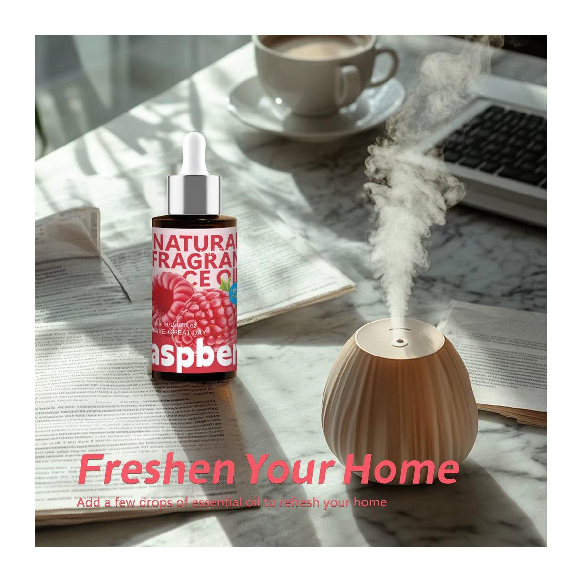 Fruchtiges Himbeeröl als ätherisches Obstöl für Diffusor und Aromatherapie, 60 ml - Bild 4