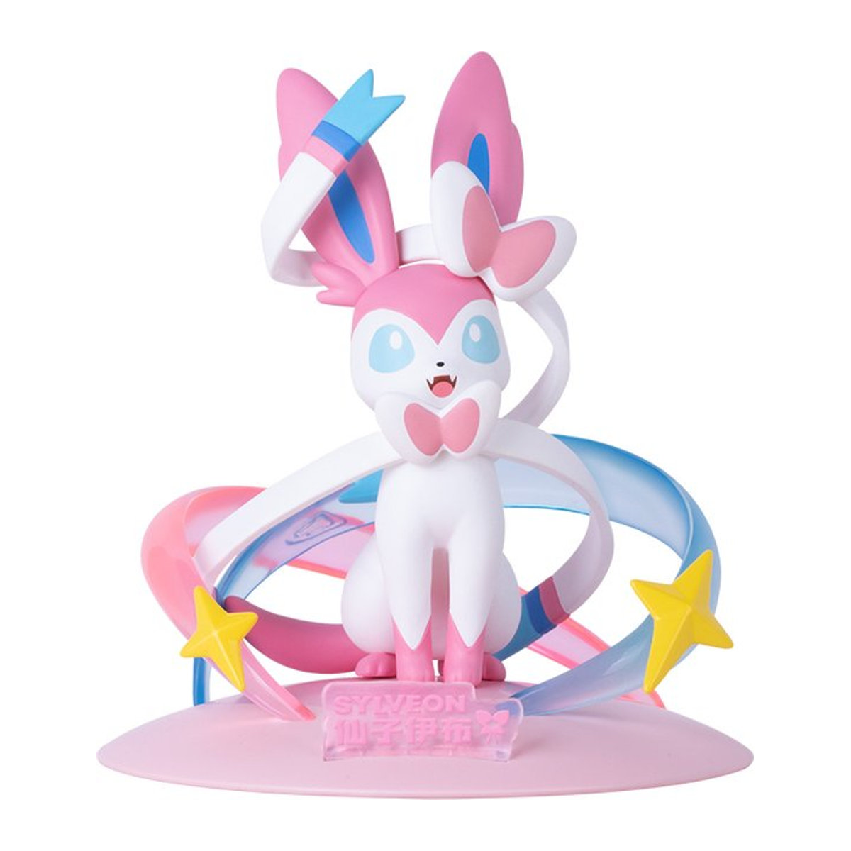 FUNISM Pokemon Sylveon Anime Figur in Rosa aus Kunststoff für Desktop und Auto Dekoration - Bild 1