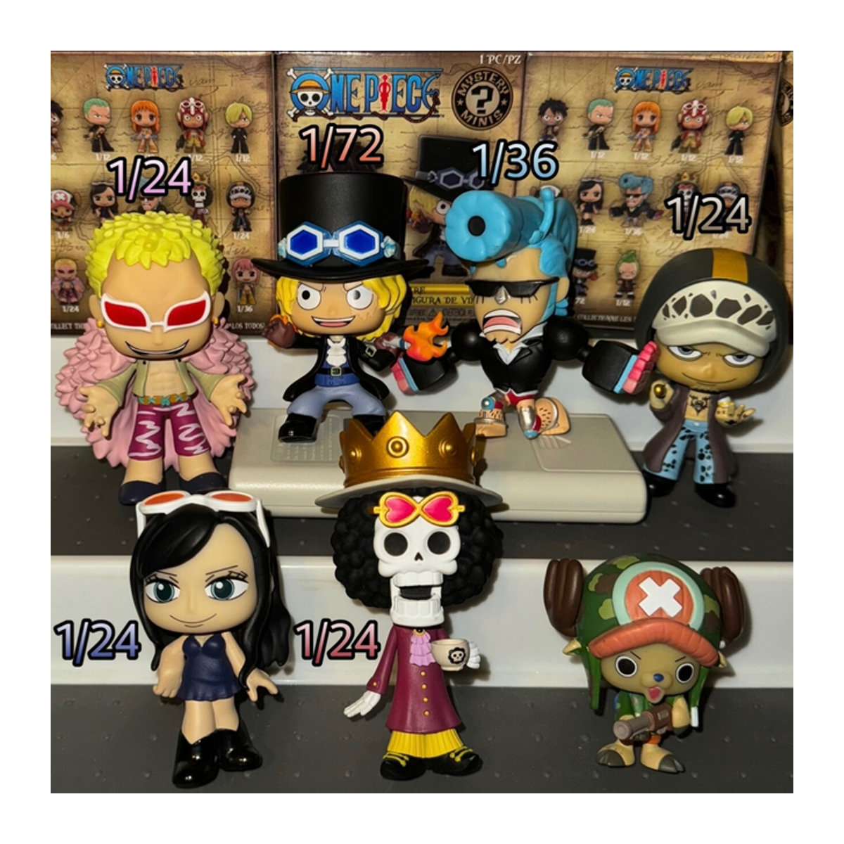 Funko One Piece Mystery Minis Blind Box Anime Figuren Ruffy und Roronoa Zoro Sammlerfiguren aus Kunststoff, mehrfarbig - Bild 1