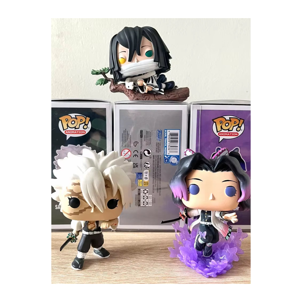 Funko Pop Actionfiguren Demon Slayer Shinobu Kocho und Obanai Iguro Set, mehrfarbig - Bild 3