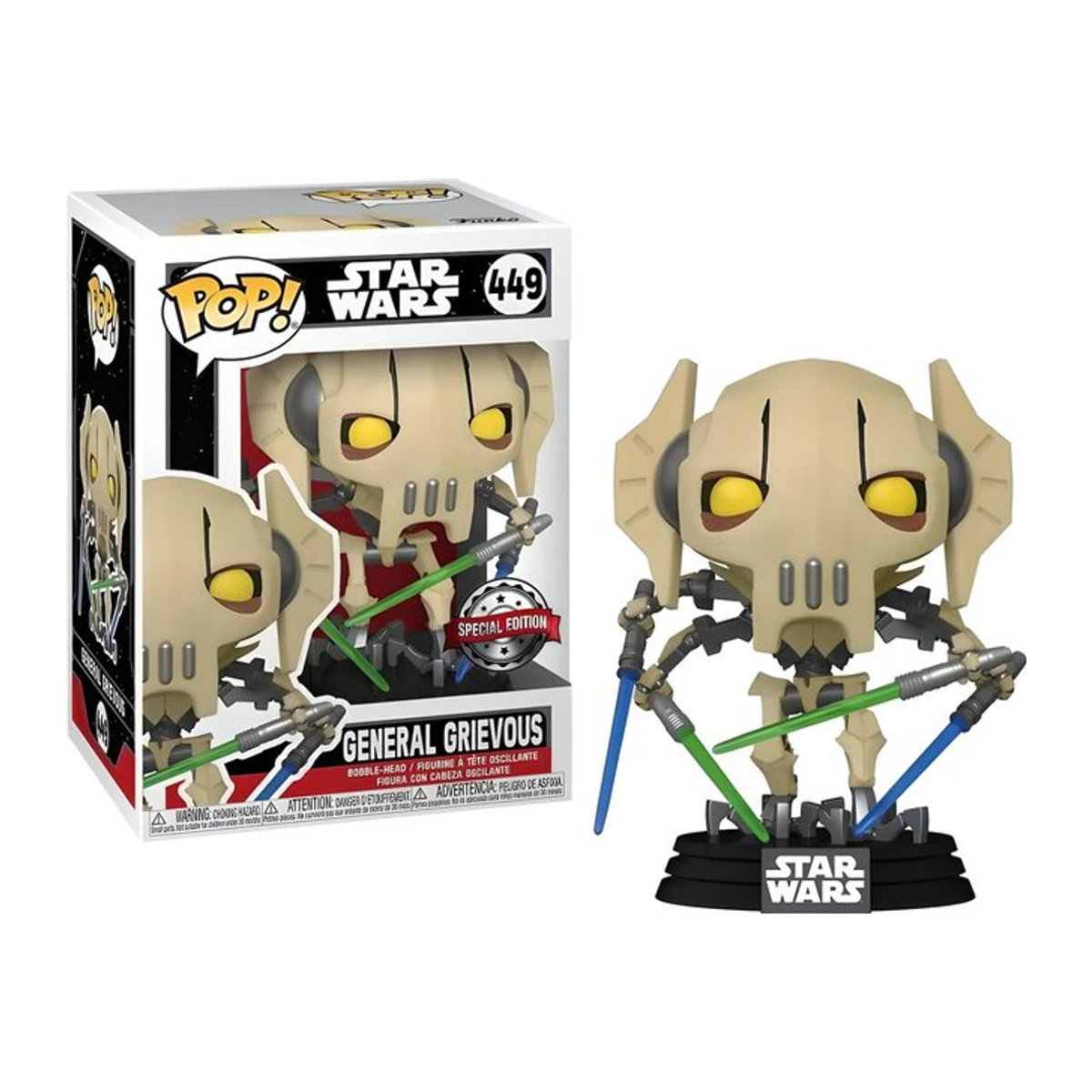 Funko POP Star Wars General Grievous mit Lichtschwertern in Beige - Bild 1