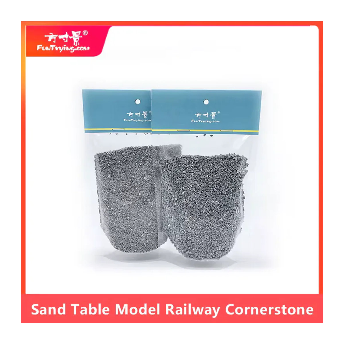 FunTrying Kiesmodell für Eisenbahn-Mikrolandschaften in Grau, unregelmäßige Ecksteine für DIY-Zuggleis-Modelle - Bild 6