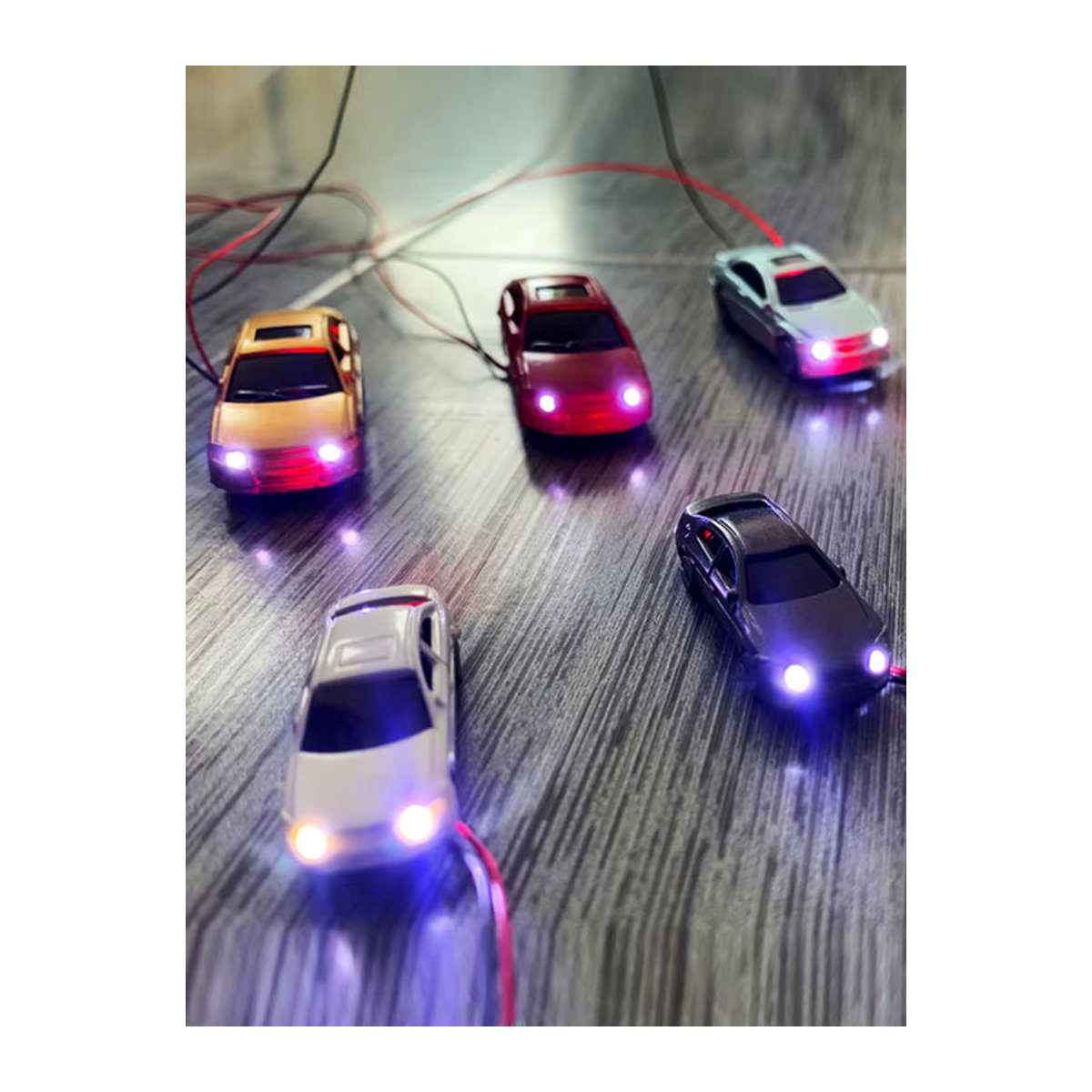 FunTrying LED Automodelle aus Kunststoff für Modellbau und Eisenbahn Dekoration, Mehrfarbig, 12 V - Bild 6