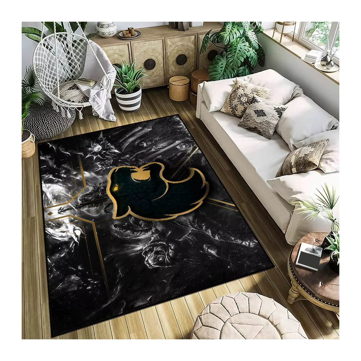 FURIA Esports Brasilien Logo Teppich Bodenmatte in Schwarz - Bild 3