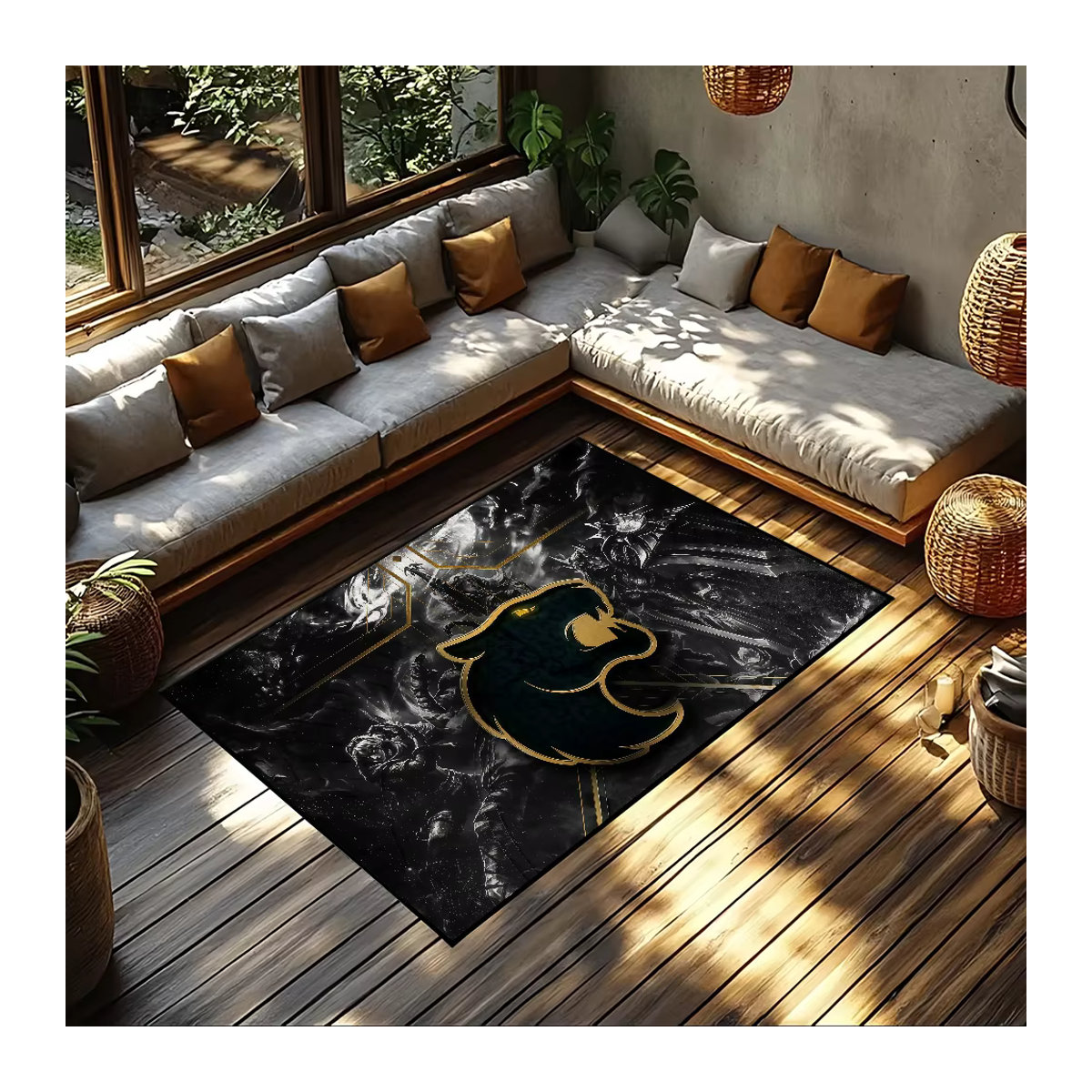 FURIA Esports Brasilien Logo Teppich Bodenmatte in Schwarz - Bild 4