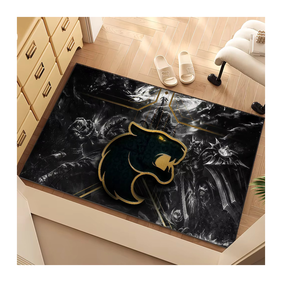 FURIA Esports Brasilien Logo Teppich Bodenmatte in Schwarz - Bild 6