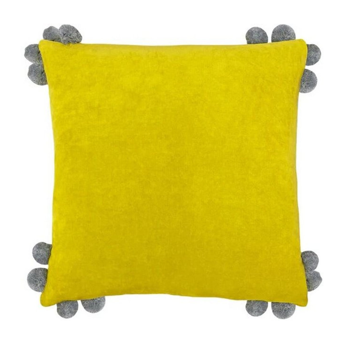 Furn Hoola Pom Pom Kissenbezug in Gelb und Grau, One Size - Bild 1