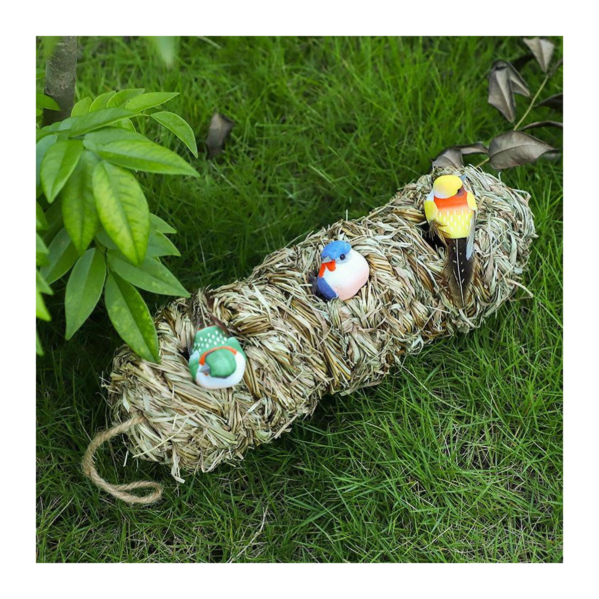 FurryFriends Store Strohgewebtes Wachtelnest aus Naturstroh als Nistkasten und Zuchtkasten für den Außenbereich - Bild 2