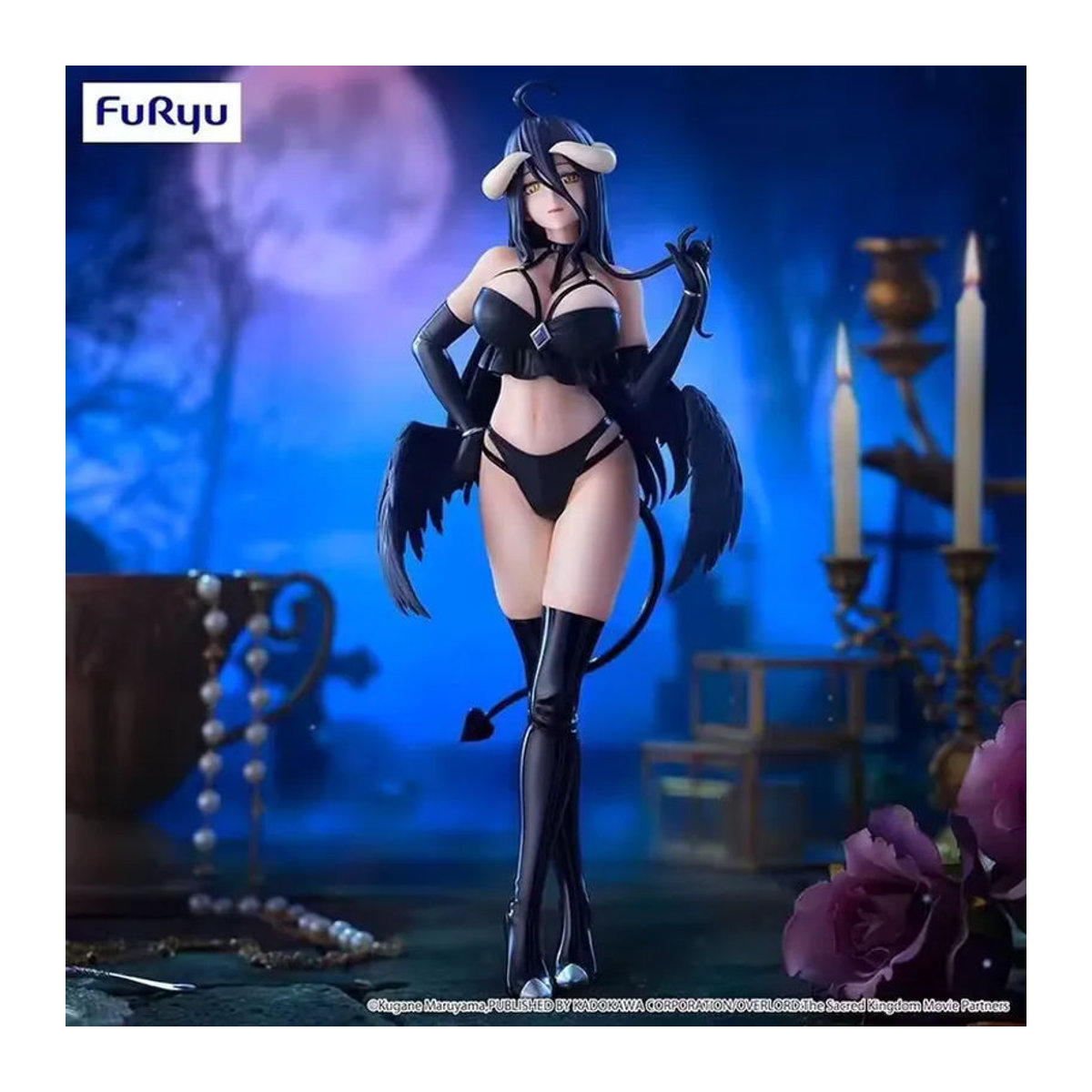 FuRyu BiCute Dark Overlord Albedo Anime-Figur in Schwarz, Höhe: 26 cm - Bild 4