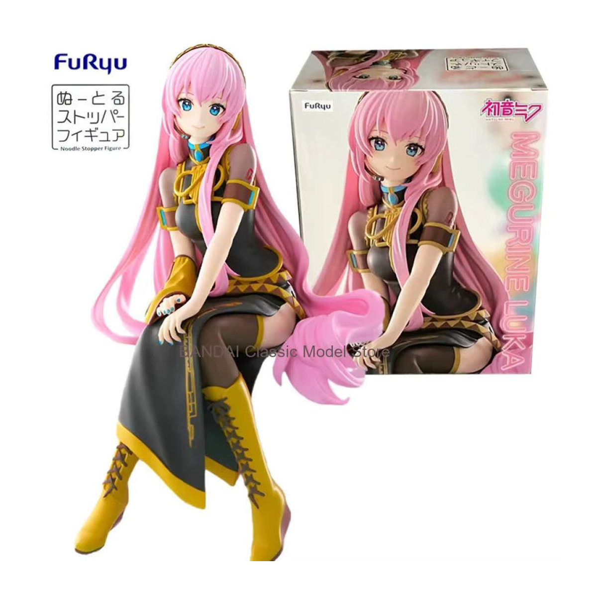 FuRyu Hatsune Miku Serie Megurine Luka Noodle Stopper Anime Actionfigur aus Kunststoff, mehrfarbig, Höhe: 15 cm - Bild 2