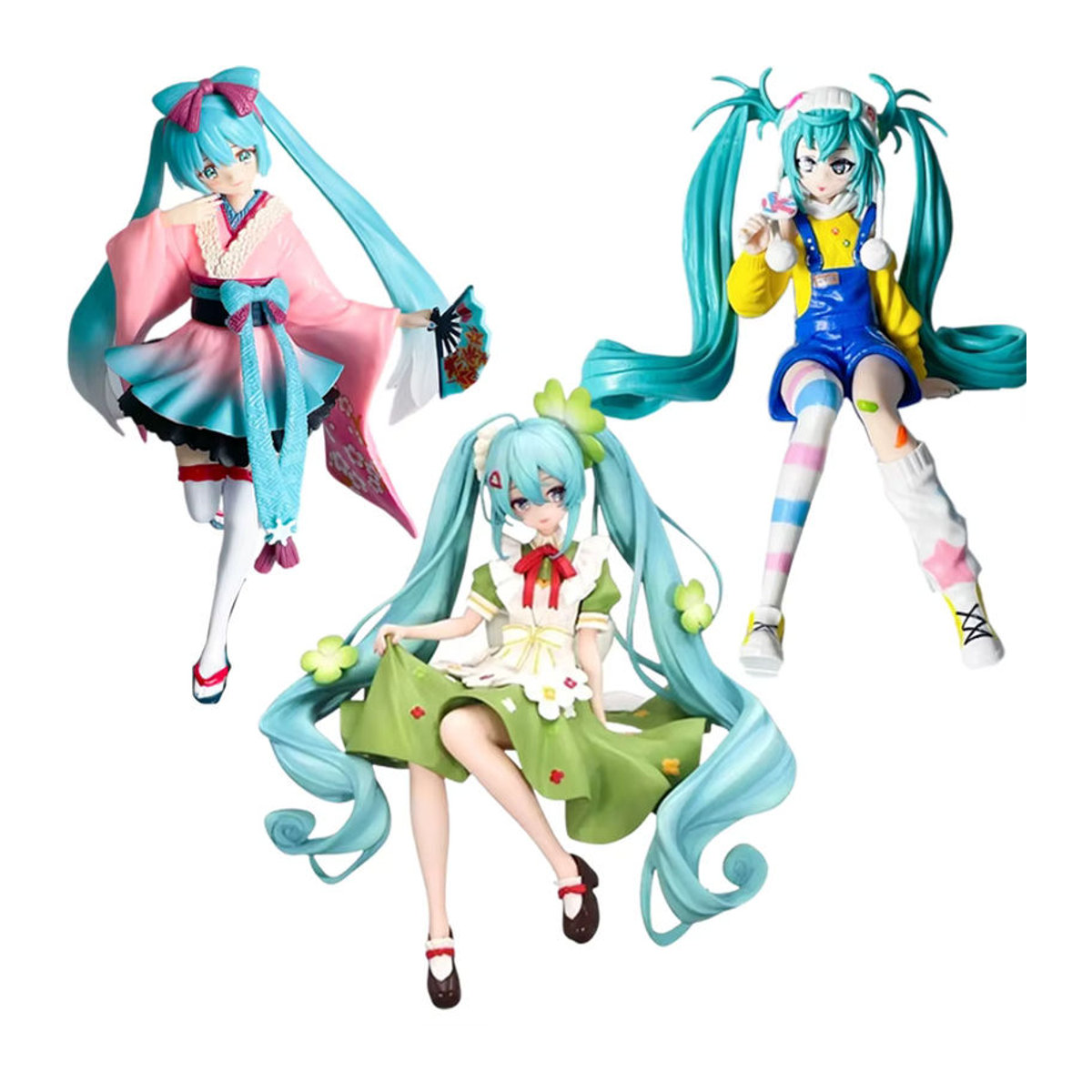 Furyu Hatsune Miku VOCALOID Noodle Stopper Action Figure mit floralem Design, mehrfarbig - Bild 2