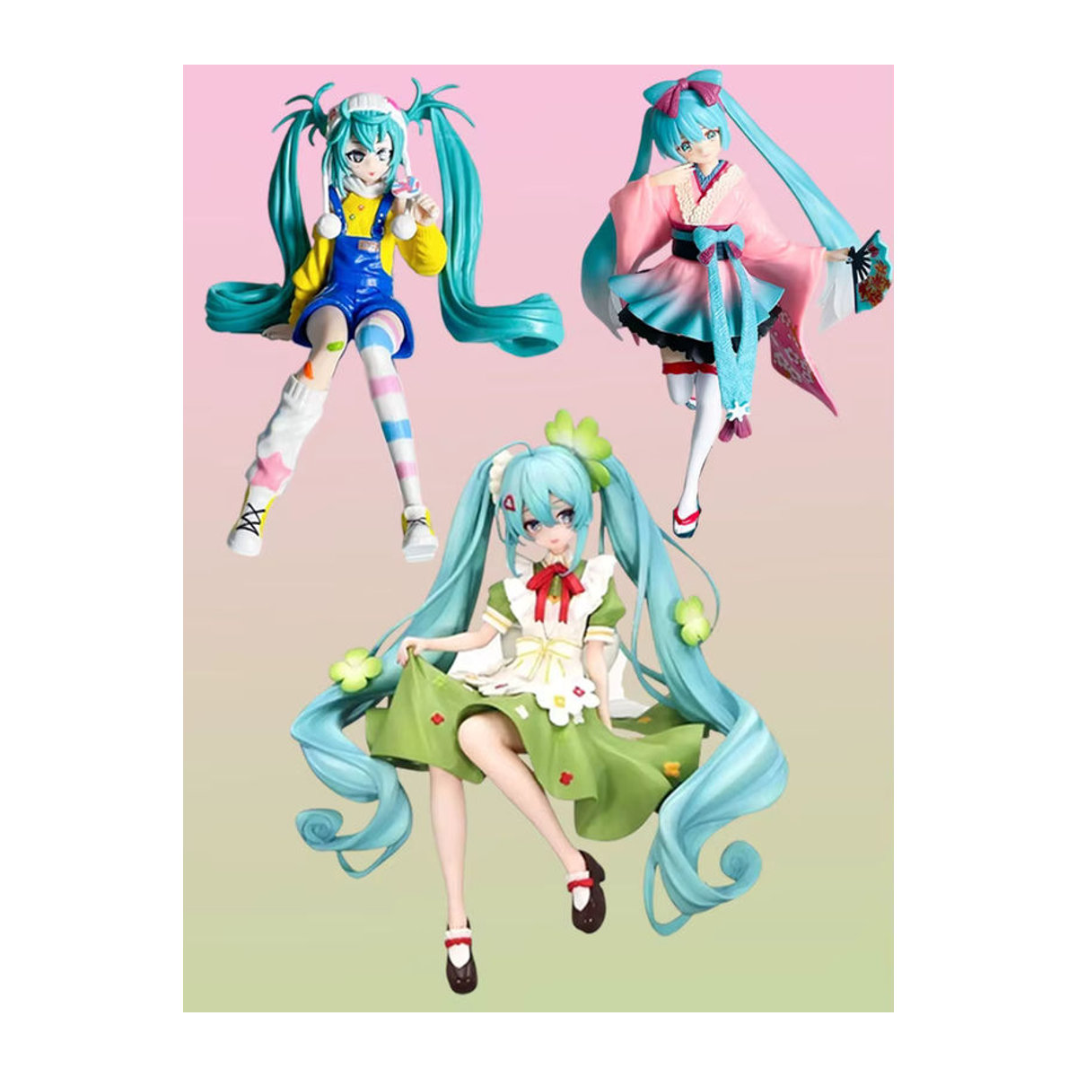 Furyu Hatsune Miku VOCALOID Noodle Stopper Action Figure mit floralem Design, mehrfarbig - Bild 4