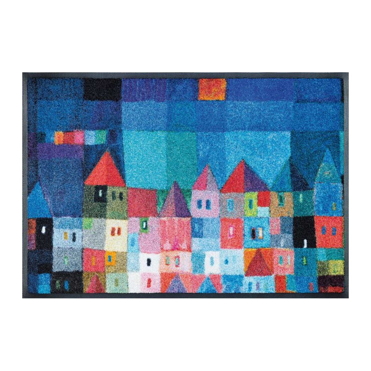 Fußmatte KLEEN-TEX COLOURFUL Houses mehrfarbig tufted textile Loop - Bild 1
