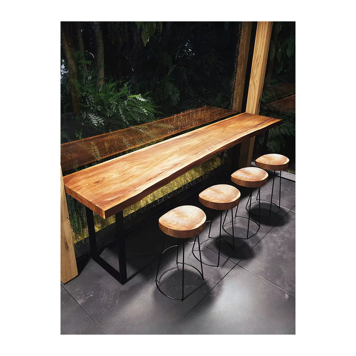 FYBT Bartisch aus Massivholz im skandinavischen Industrial Design in Natur - Bild 7