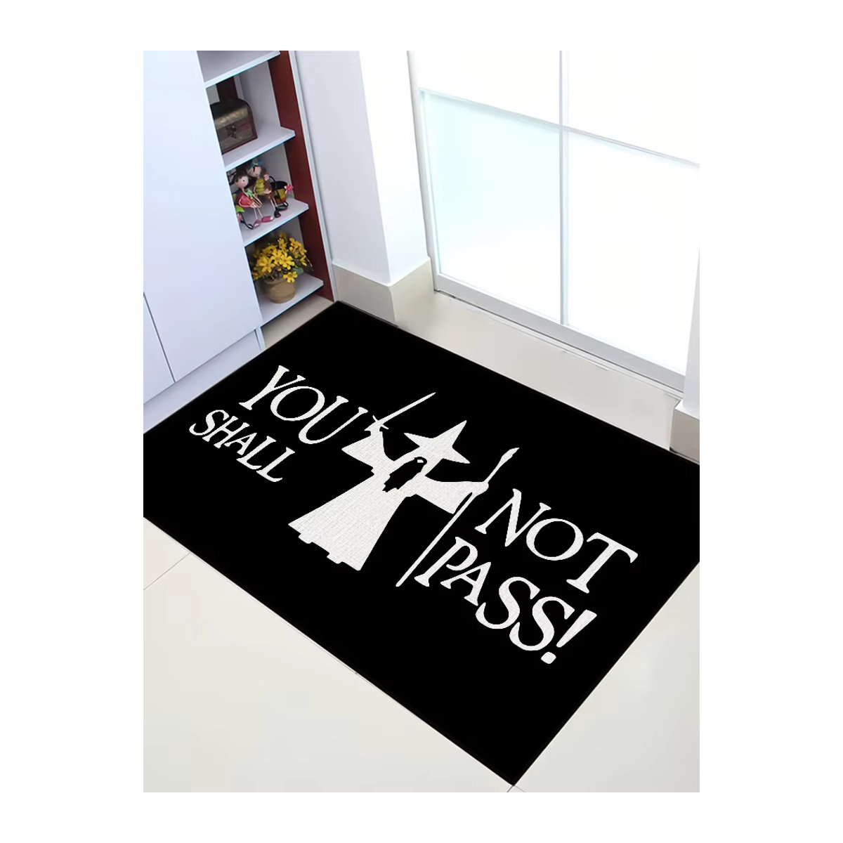 G-GandalfS You Shall Not Pass kleiner Teppich, handgefertigt, tufted, rutschfest, schwarz - Bild 7