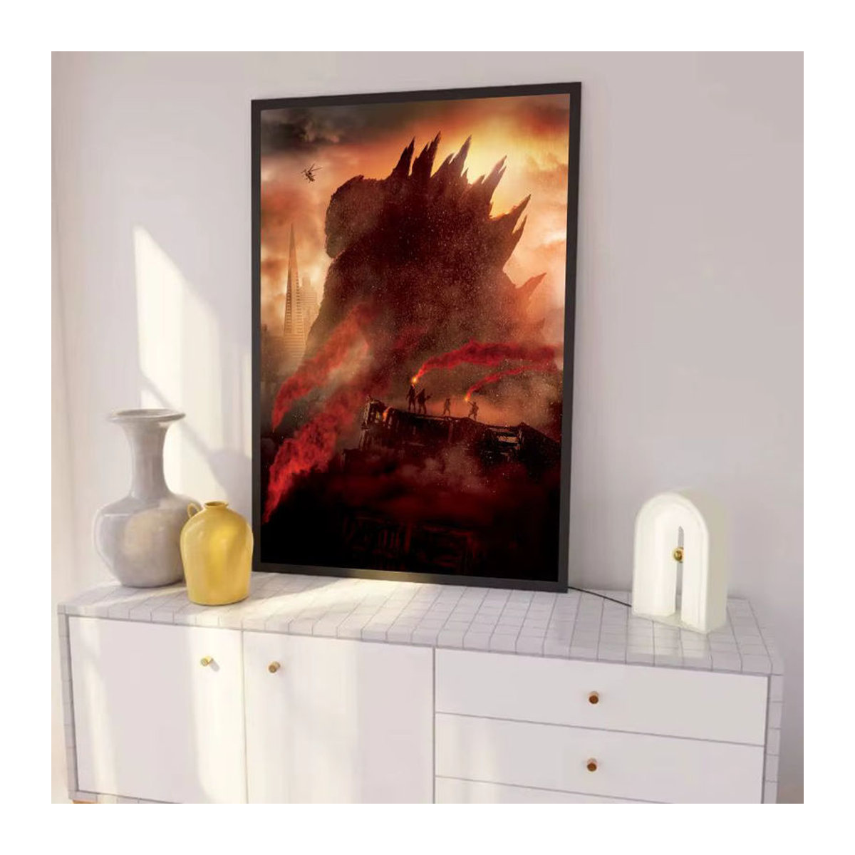 G-GoDZilla 2014 Sci-Fi-Monster Filmplakat als Vintage Wandkunst aus Papier in verschiedenen Formaten für dein Zimmer oder Büro - Bild 4