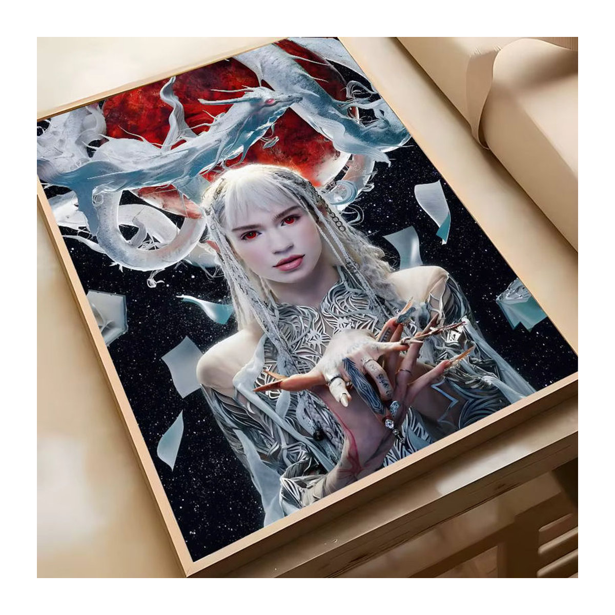 G-Grimes SINGER Poster-Kunst Porträt als mehrfarbiger Kunstdruck auf Papier für deine Wanddekoration - Bild 6