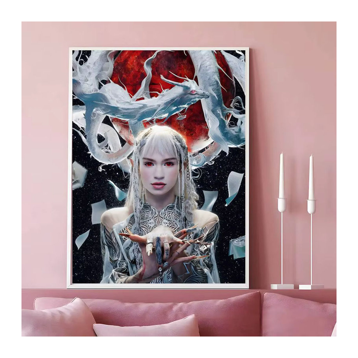 G-Grimes SINGER Poster-Kunst Porträt als mehrfarbiger Kunstdruck auf Papier für deine Wanddekoration - Bild 7
