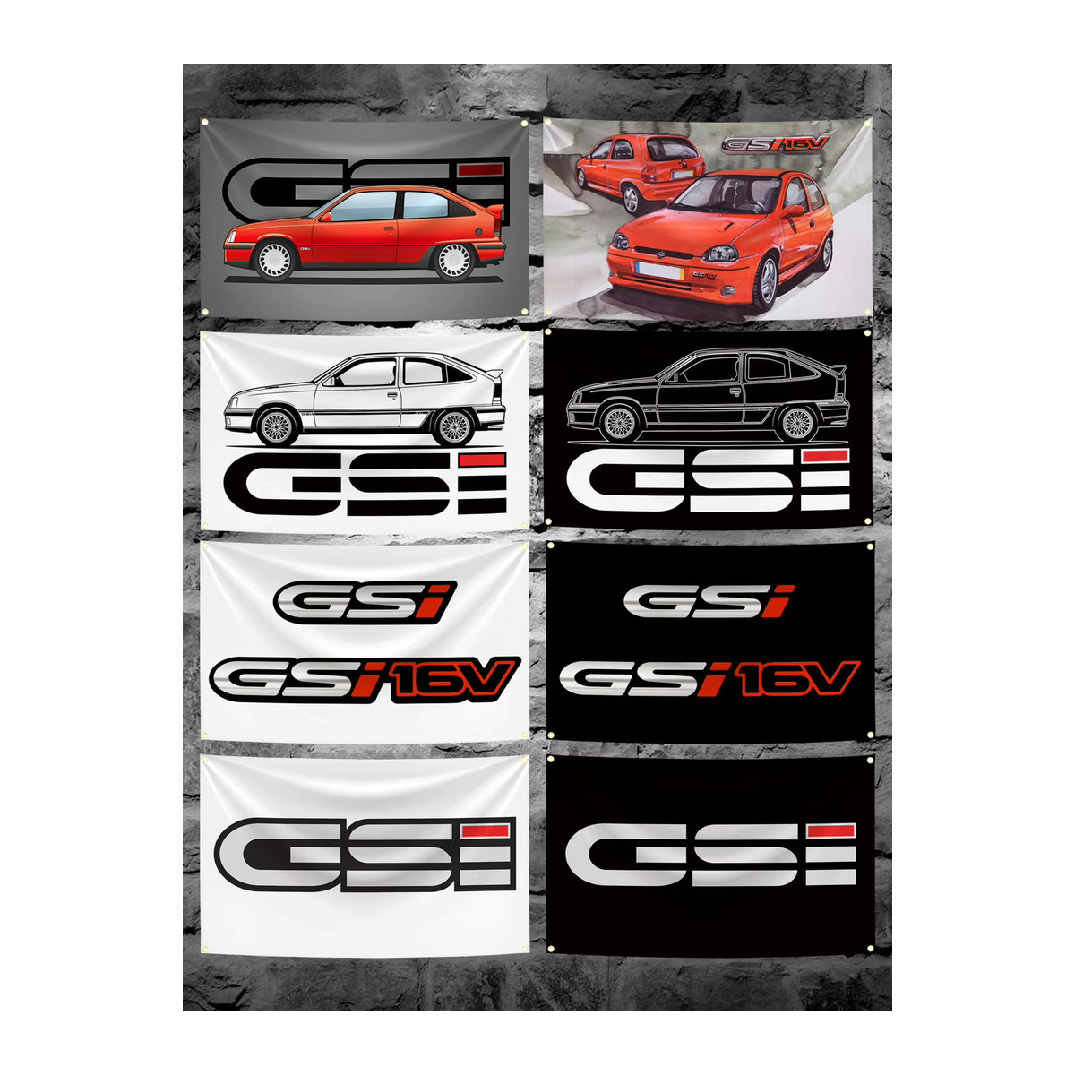 G-GSIs Autoflagge Rennsport-Wandteppich als mehrfarbiger Polyester-Digitaldruck-Banner für deine Garagenwandkunst und Außendekoration, B: 150 cm, H: 90 cm - Bild 1