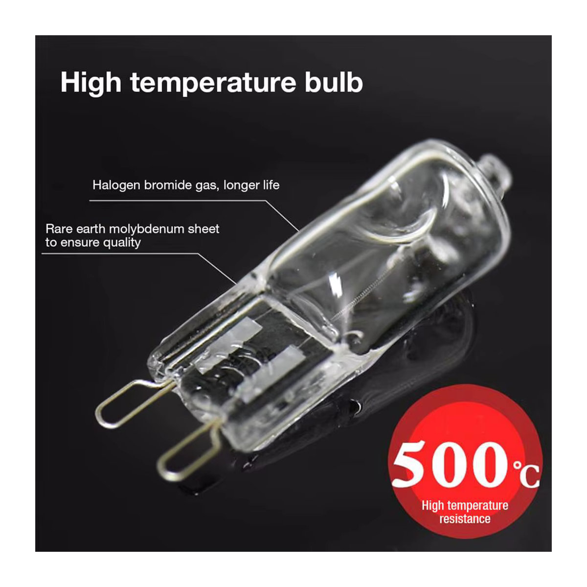 G9 Ofen Glühbirne 40W aus Glas für hohe Temperaturen zur Ofenbeleuchtung - Bild 2