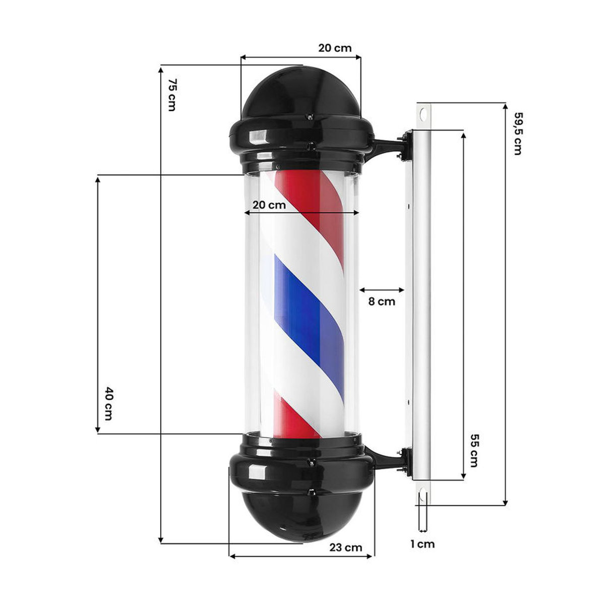 Gabbiano LED Deckenlampe Barber Shop Retro Schwarz - Bild 2