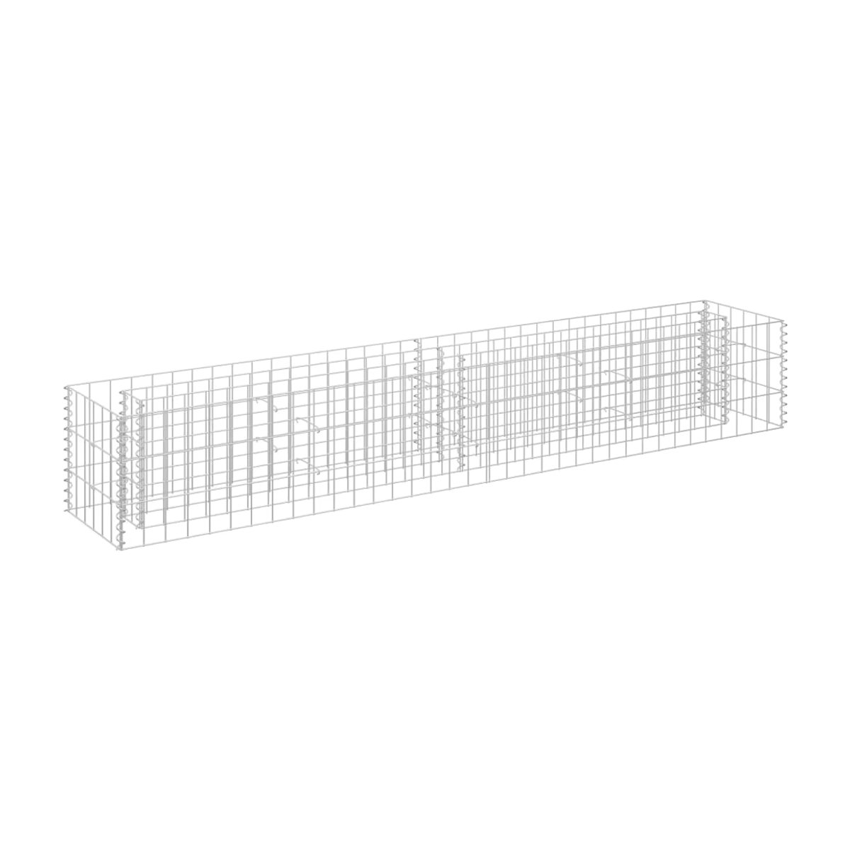 Gabion Hochbett aus verzinktem Stahl für die Gartendekoration B/T/H: 180 x 30 x 30 cm - Bild 1