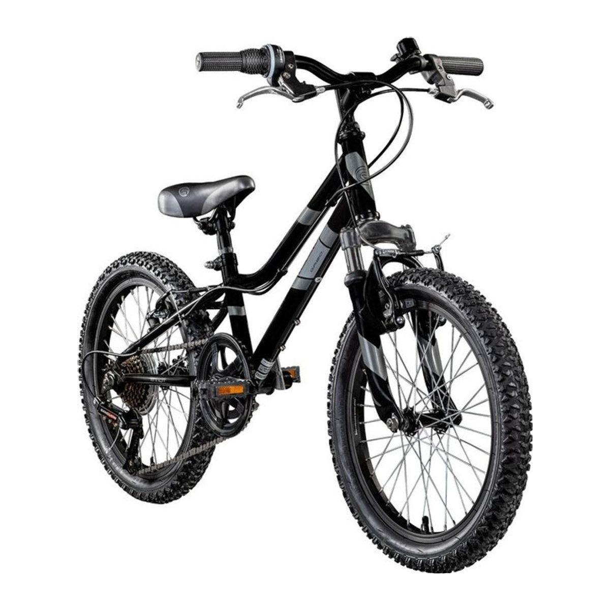 Galano GA20 Kinderfahrrad 18 Zoll Mountainbike aus Stahl in Schwarz/Grau für Mädchen und Jungen ab 5 Jahren (Körpergröße 115 - 130 cm) - Bild 1