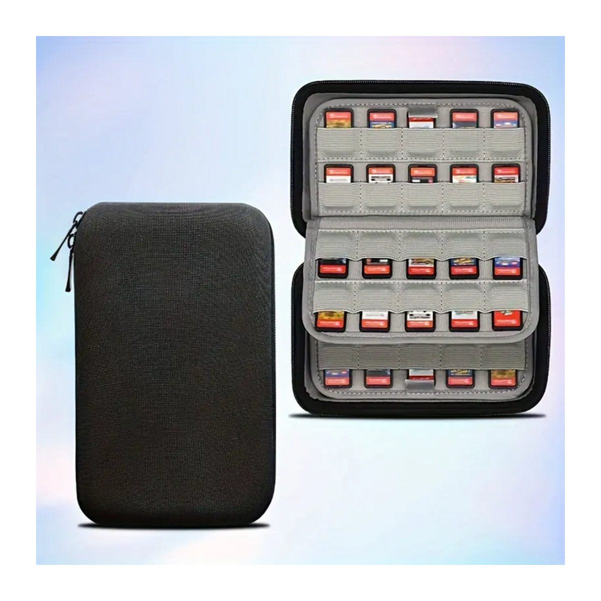 Game Cartridge Holder Hard Shell Travel Storage Box für NS2 Switch und PS Vita Spiele in Schwarz - Bild 1