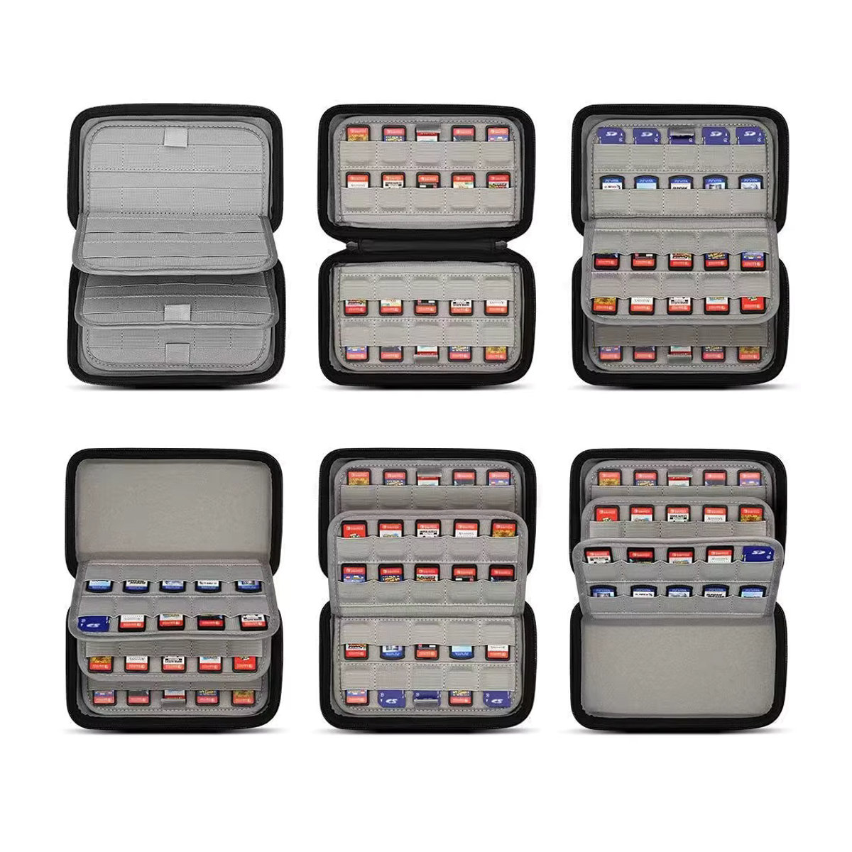 Game Cartridge Holder Hard Shell Travel Storage Box für NS2 Switch und PS Vita Spiele in Schwarz - Bild 2