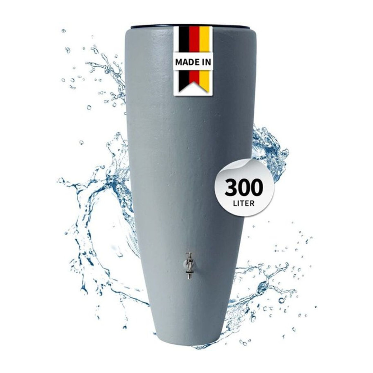 Garantia 2in1 Wasserbehälter mit Pflanzschale aus Kunststoff, 300 Liter, in Bunt oder Zinkgrau - Bild 3