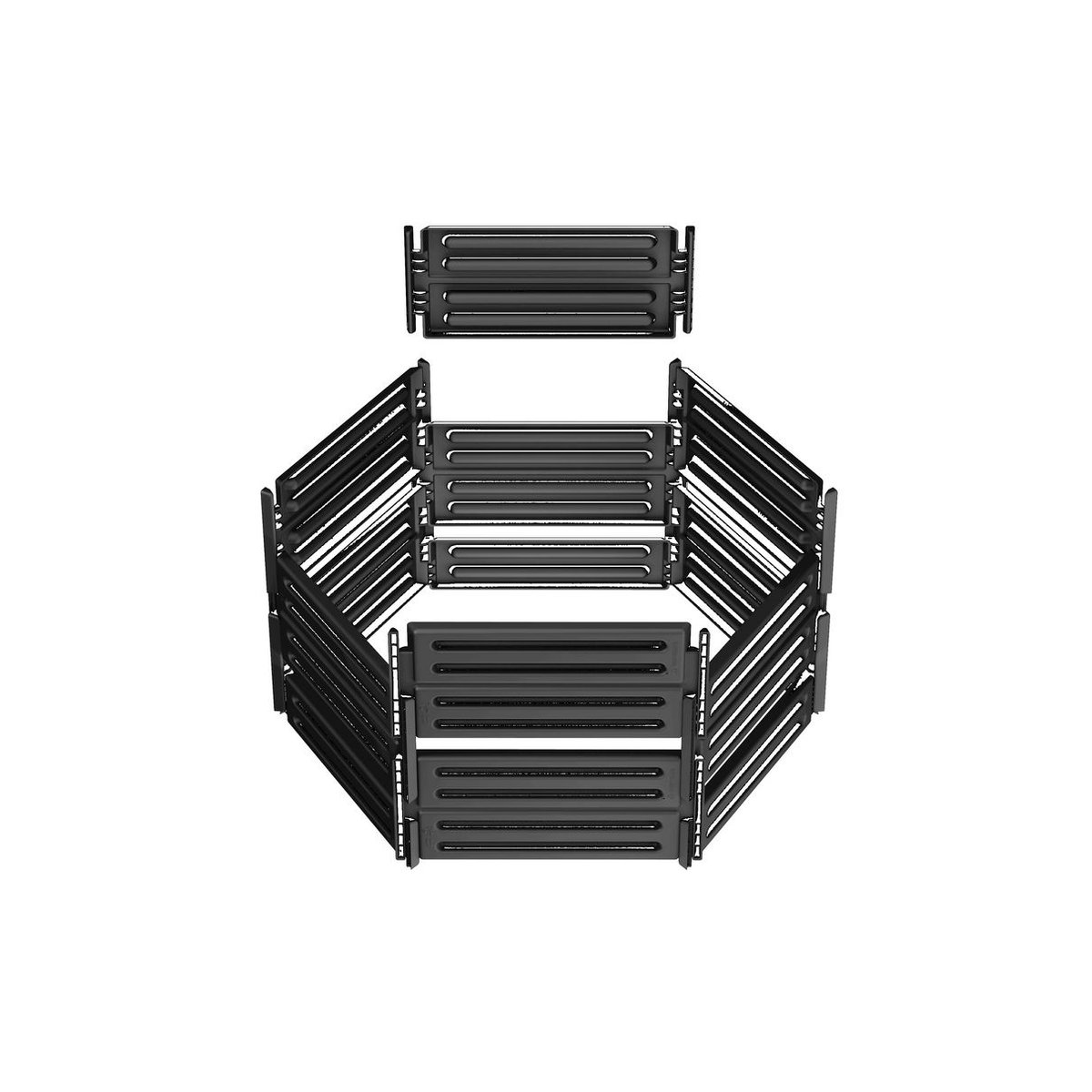 Garantia Air-King Steckkomposter aus Kunststoff, 600 Liter, Schwarz - Bild 4