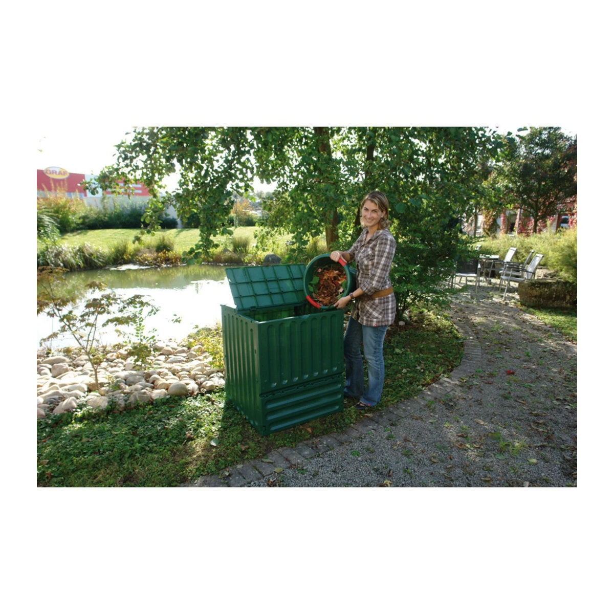 GARANTIA Komposter ECO-KING aus Kunststoff in Grün mit 600 L Fassungsvermögen - Bild 2