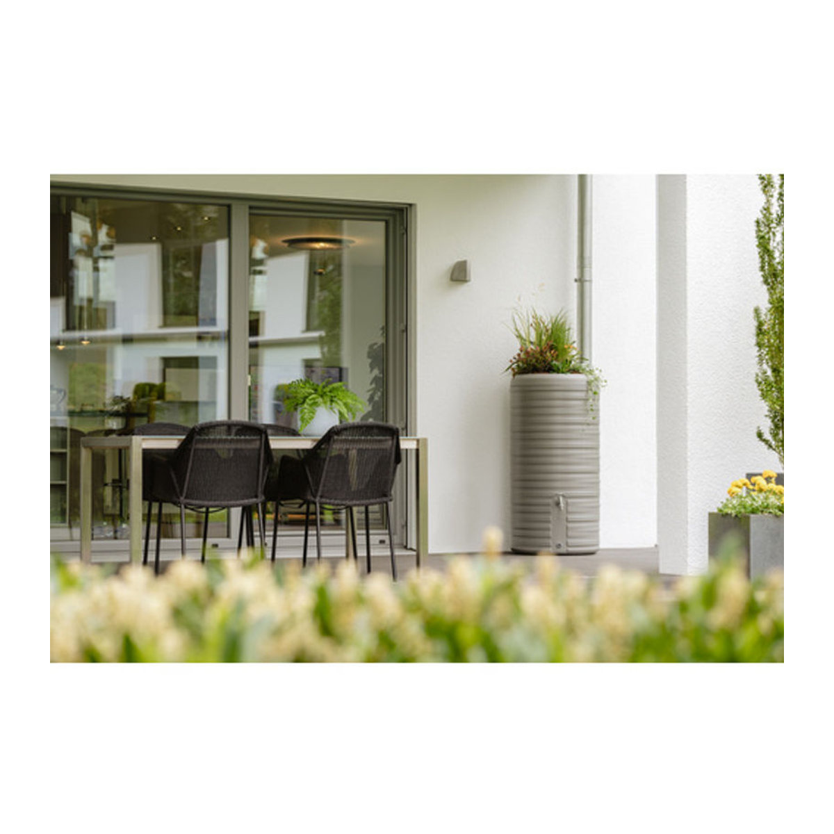Garantia Nordic 2in1 Regenspeicher 300 Liter mit Pflanzschale in Grau - Bild 3