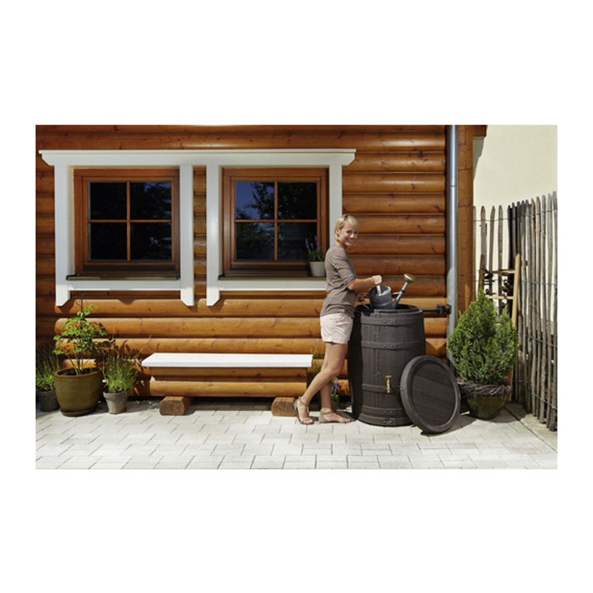 GARANTIA Regenfass BARRICA 420 L braun - Bild 5
