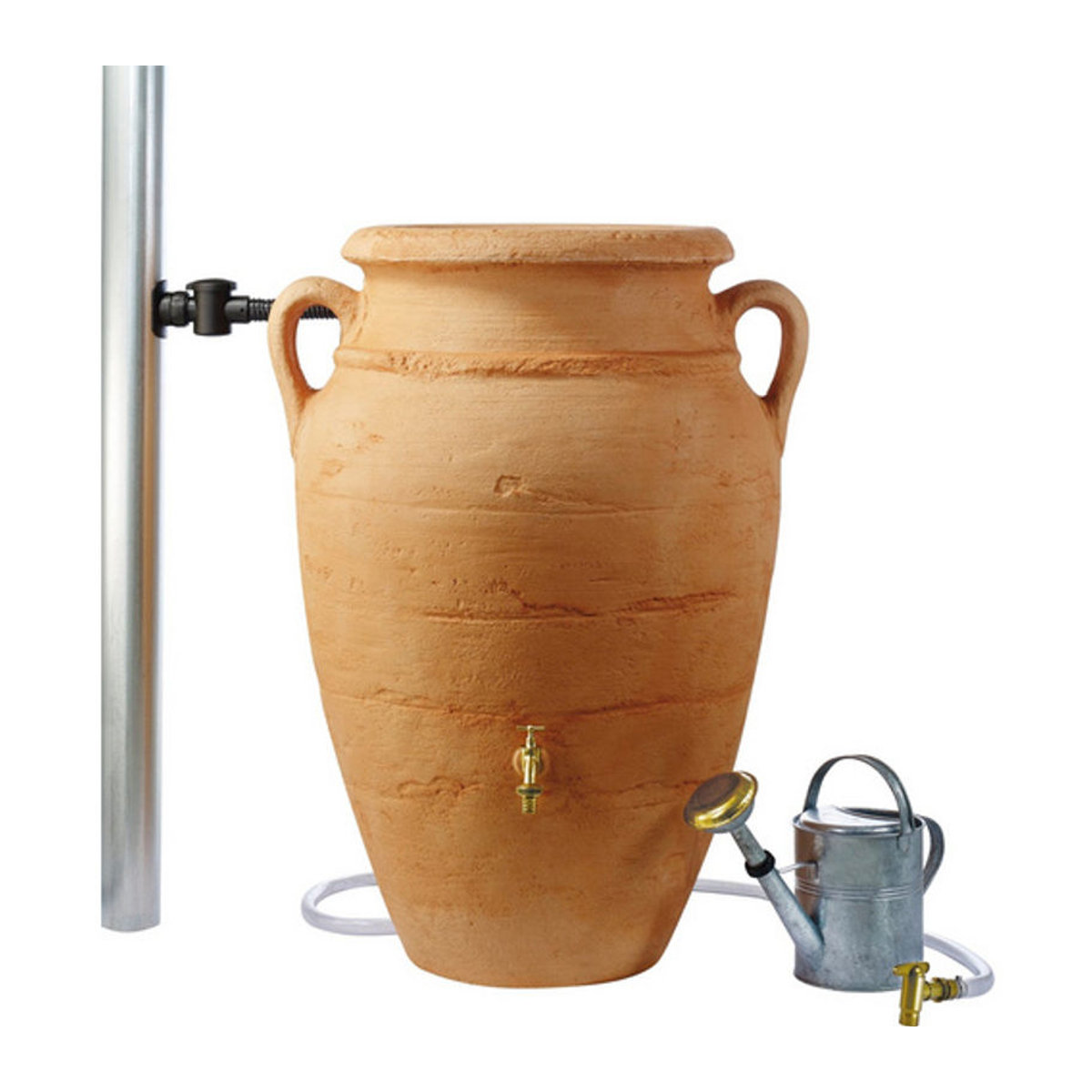 GARANTIA Regenspeicher Antik Amphore mit integrierter Pflanzschale, 360 l, rund, orange - Bild 2
