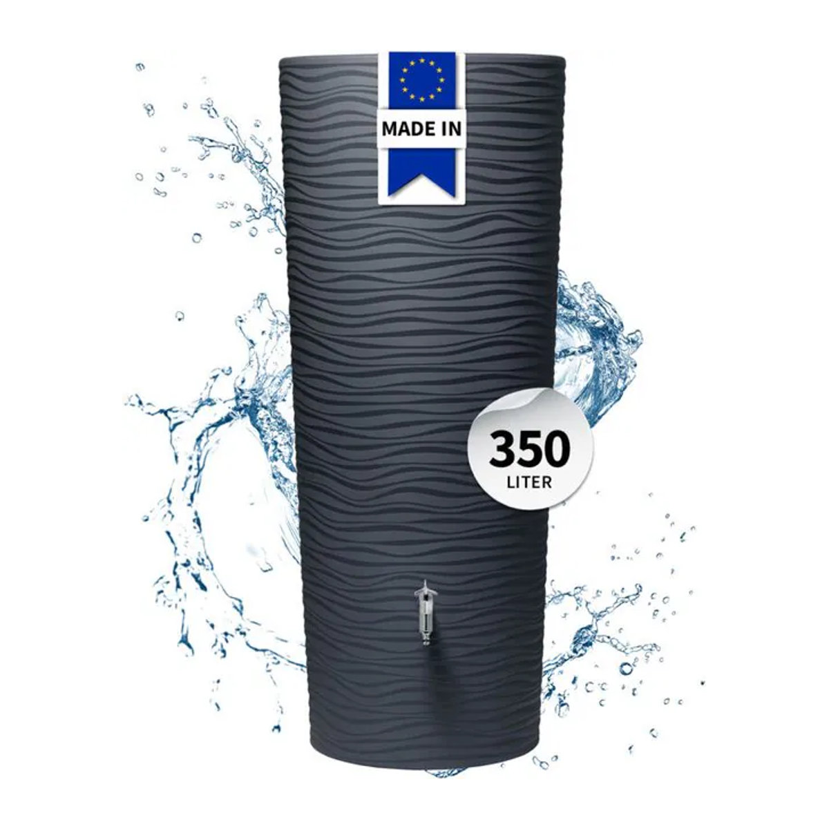Garantia Regenspeicher Natura 2in1 mit integrierter Pflanzschale 350 Liter Graphite Grey - Bild 2
