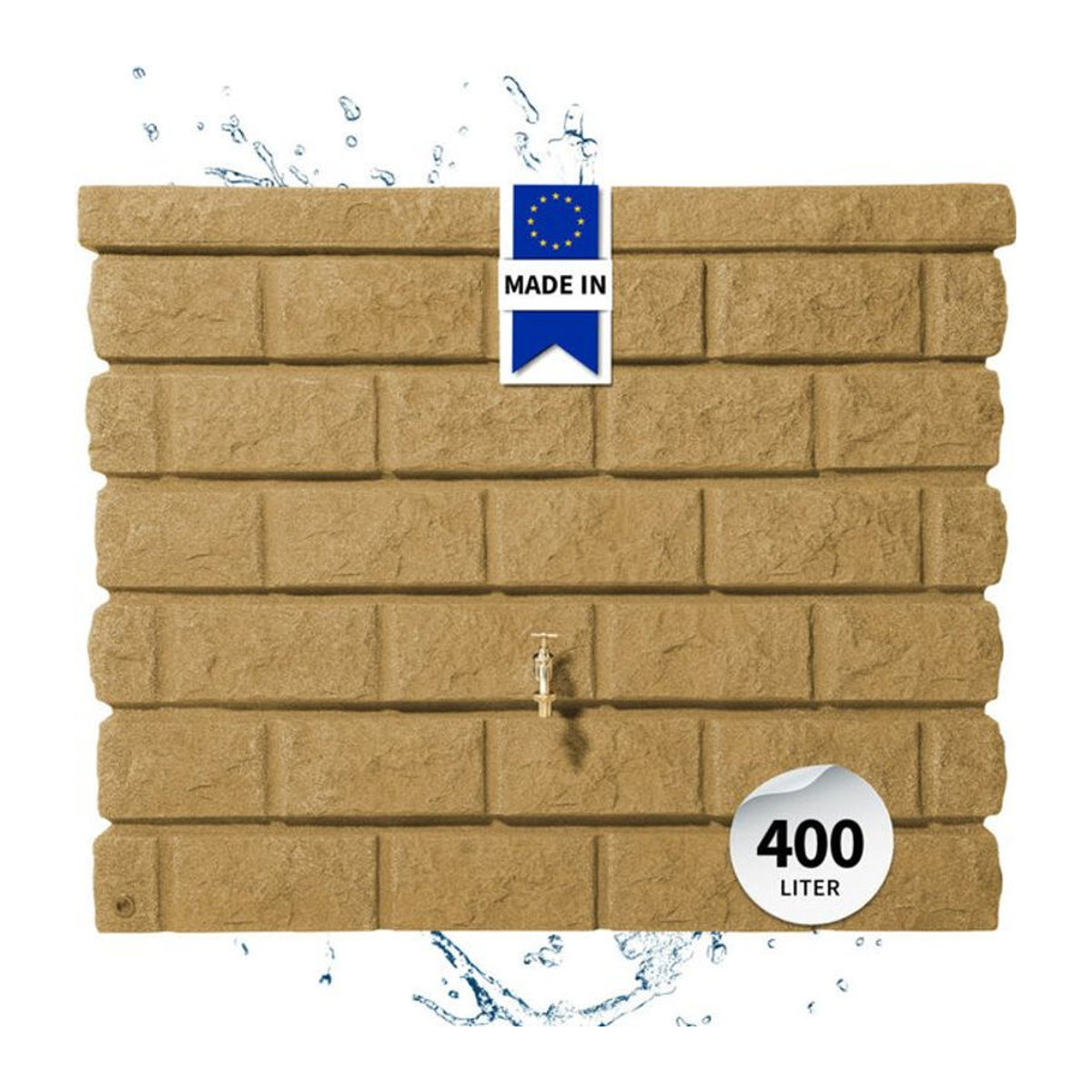 Garantia Wandtank Rocky aus Kunststoff, 400 Liter, Sandstone Beige/Bunt - Bild 2