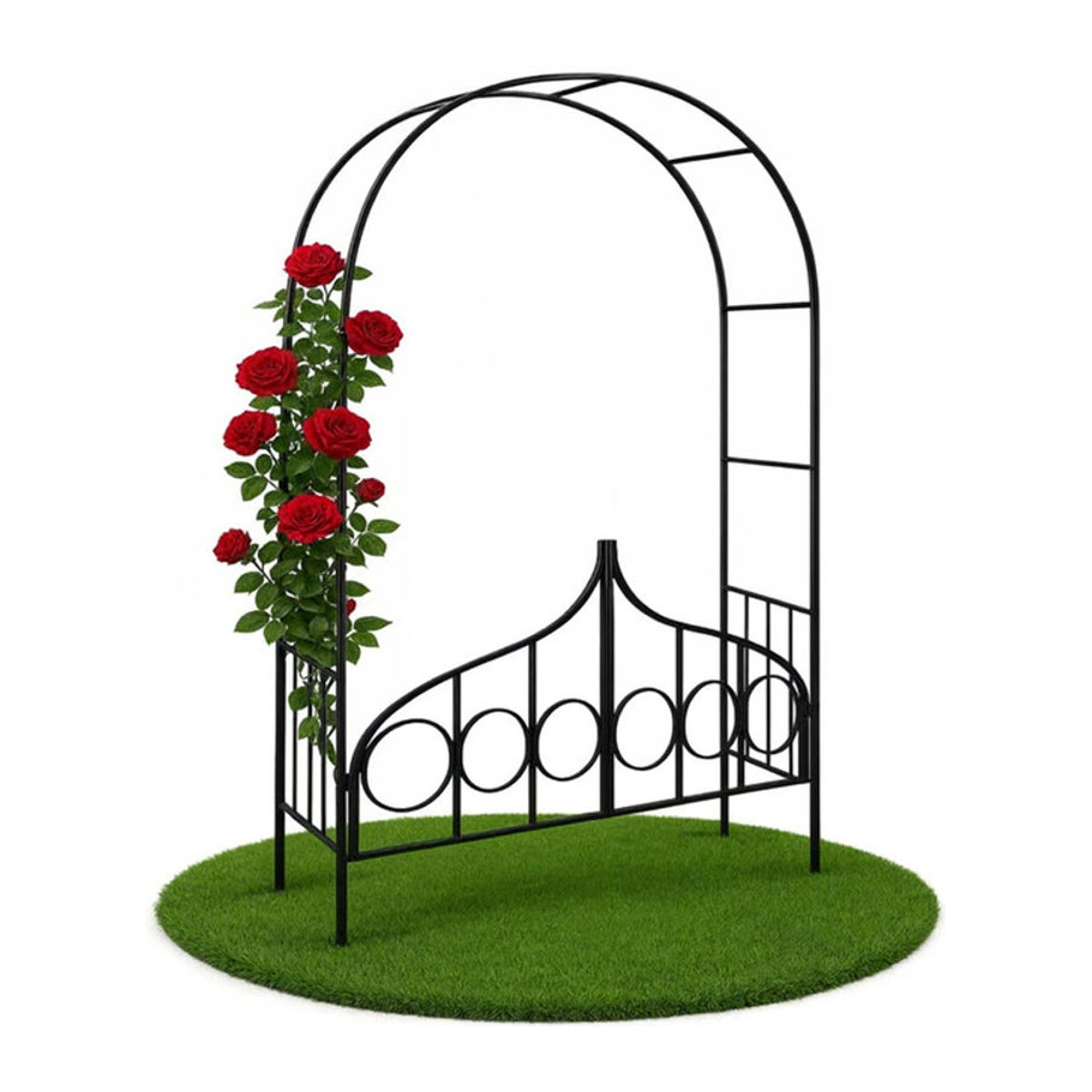 Gardebruk® Rosenbogen aus Metall in Schwarz, freistehend, H x B x T: 240 x 140 x 40 cm - Bild 1