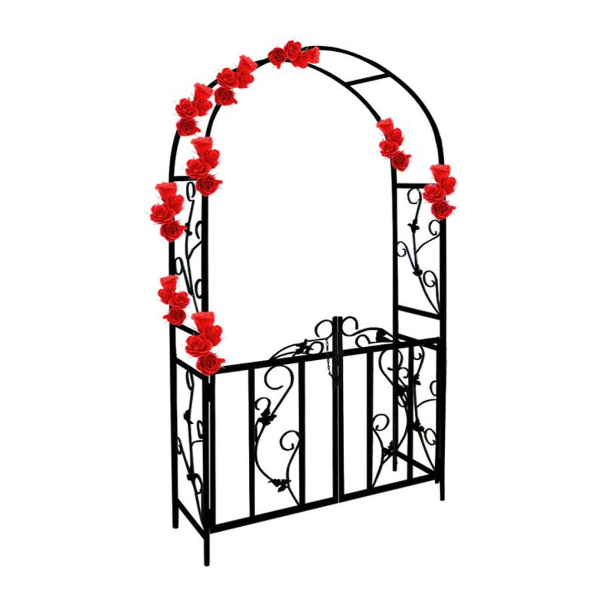 Gardebruk® Rosenbogen aus Metall in Schwarz, H x B x T: 225 x 115 x 37 cm - Bild 1