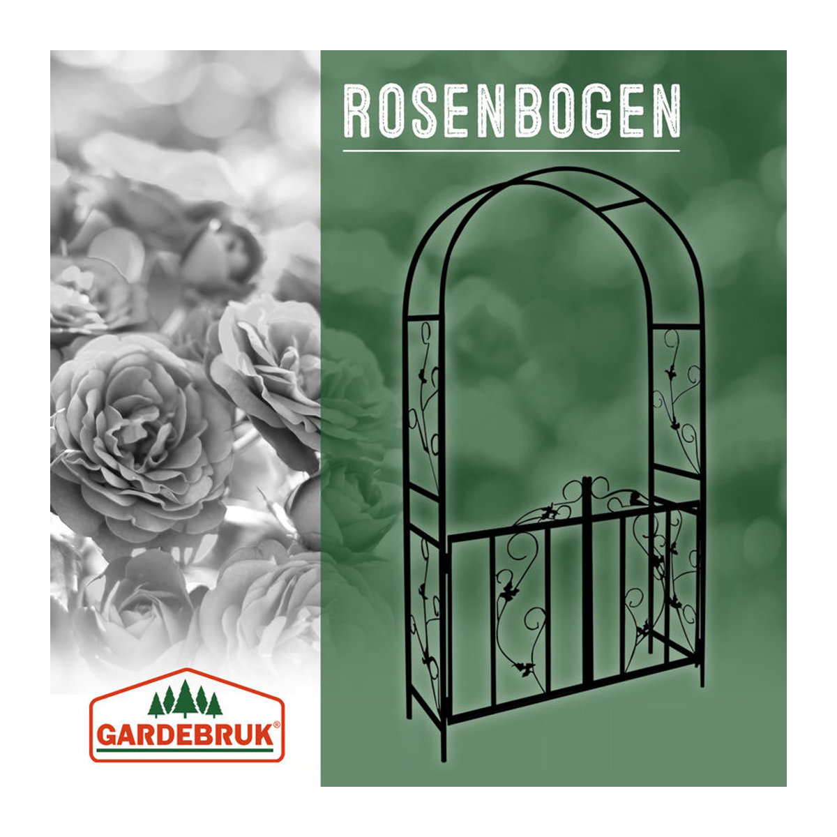 Gardebruk® Rosenbogen aus Metall in Schwarz, H x B x T: 225 x 115 x 37 cm - Bild 3